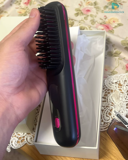 Cepillo Portátil Alisador de Pelo