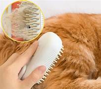 Cepillo vapor de masaje para mascota 3 en 1