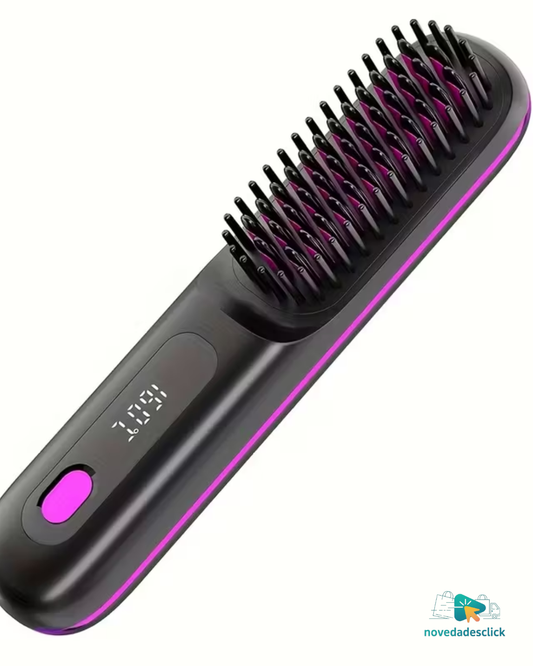 Cepillo Portátil Alisador de Pelo