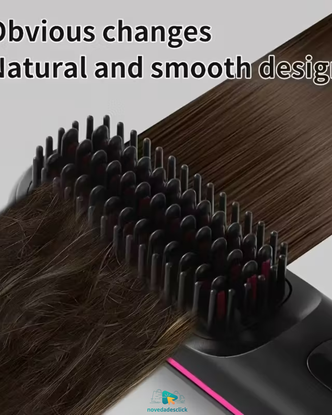 Cepillo Portátil Alisador de Pelo